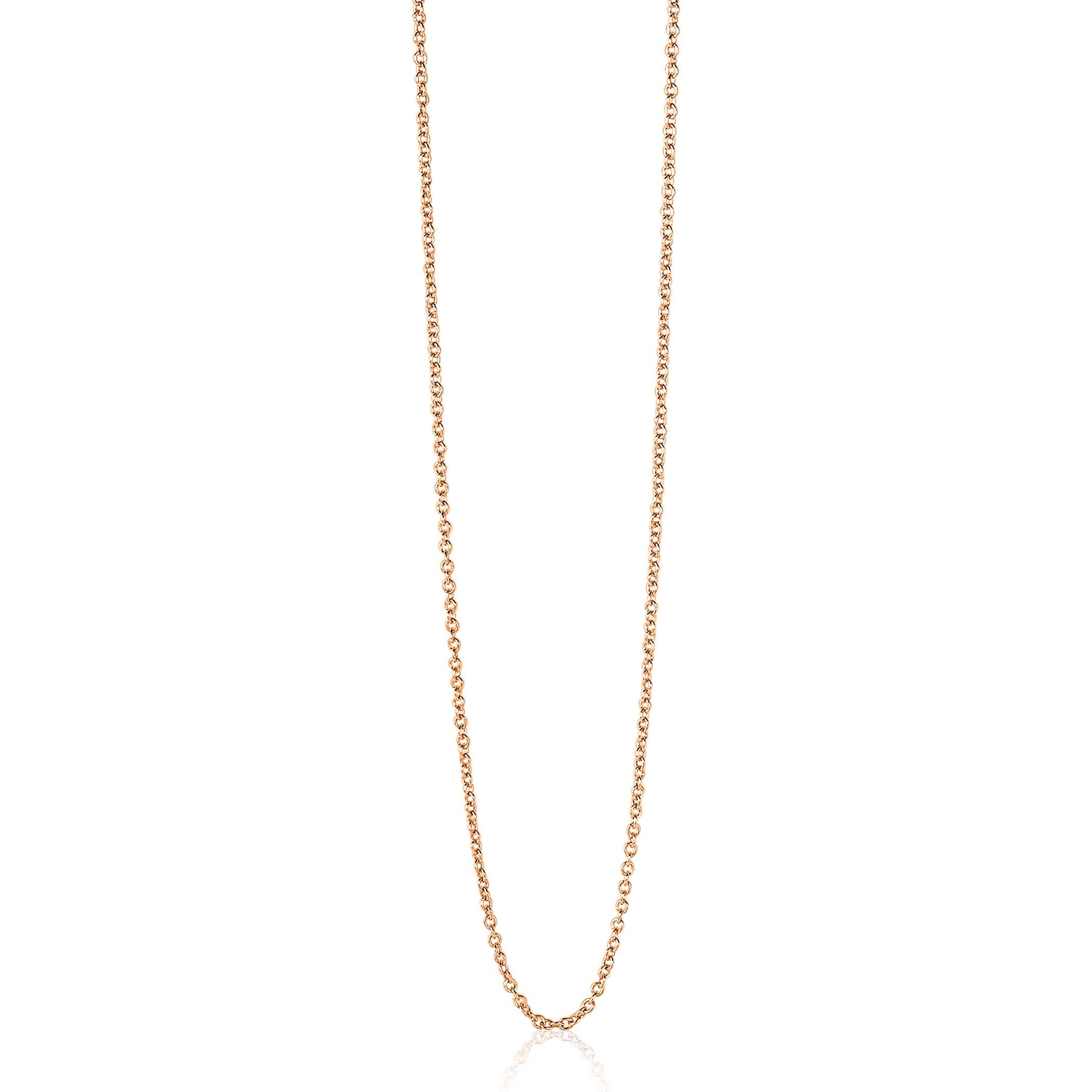 ZINZI Sterling Silver Anchor Necklace Rose Gold Plated ZILC-A42R