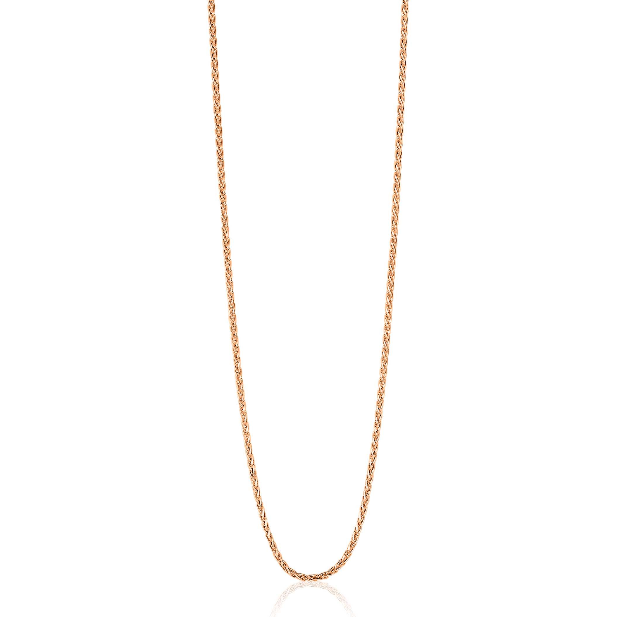 ZINZI zlv. palmier collier 90 cm rosé verguld
