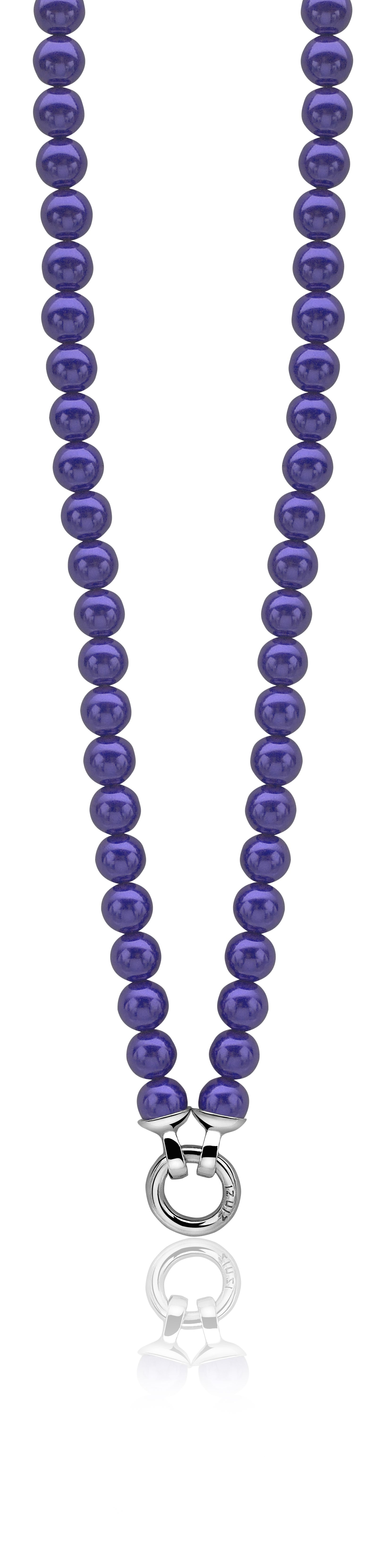 ZINZI Necklace Blue Pearls and Sterling Silver Clasp 45cm ZIC401BL-S