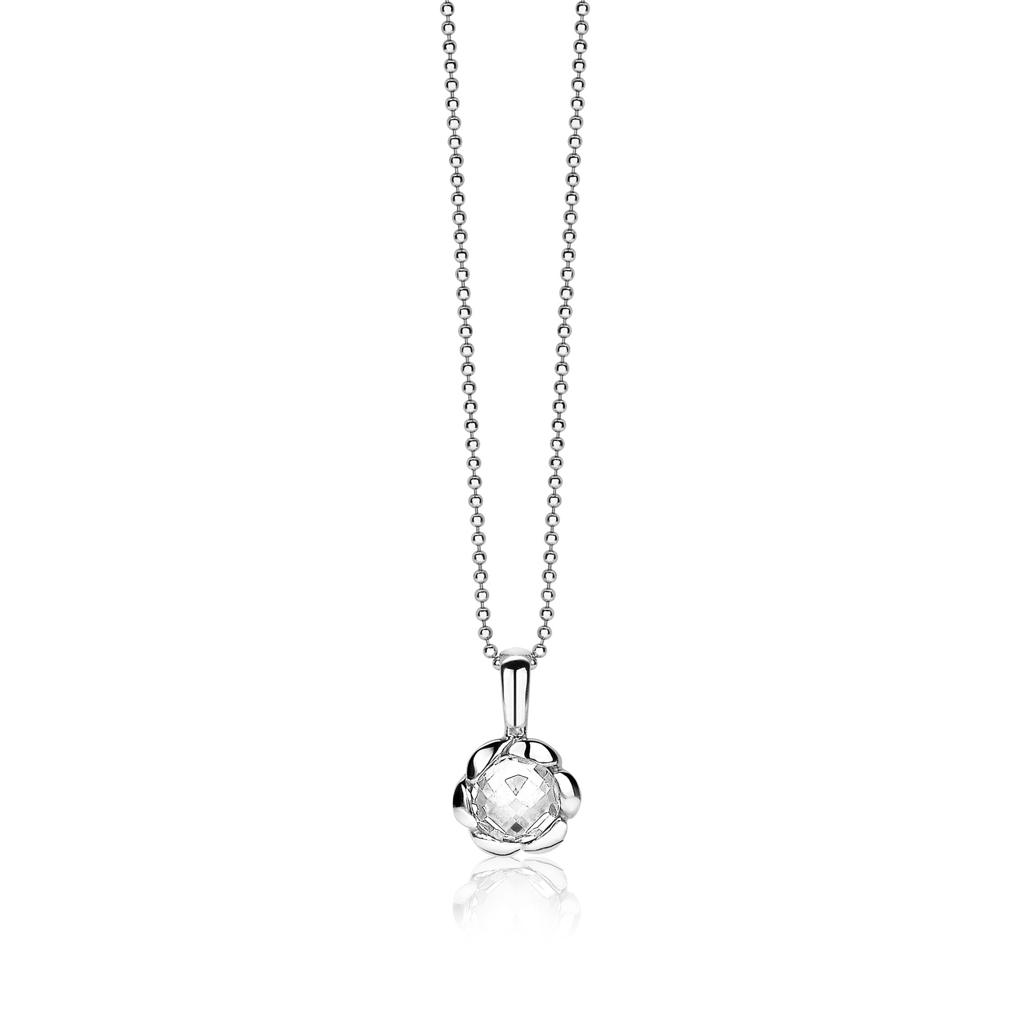 ZINZI Sterling Silver Pendant Flower White ZIH1601
