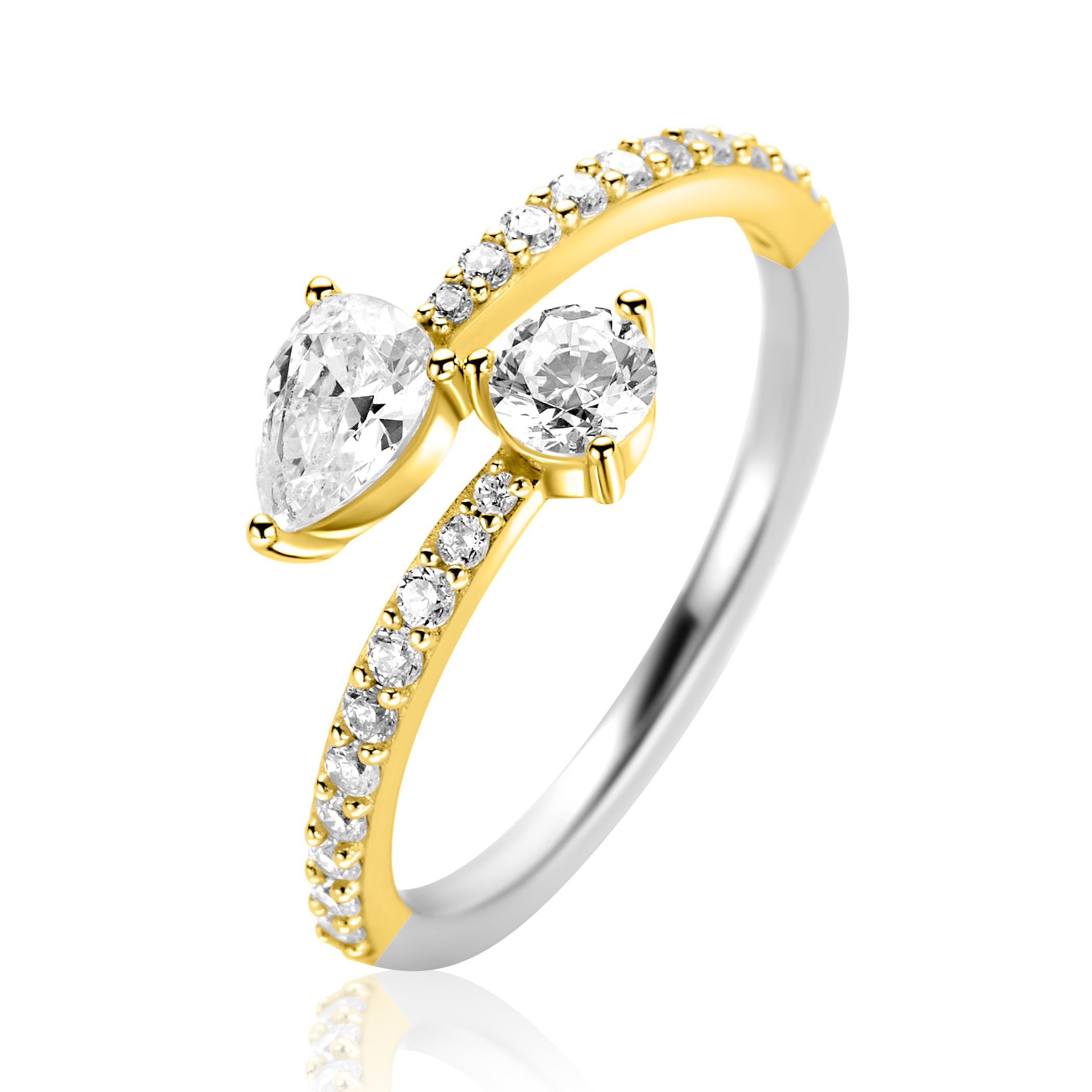 ZINZI zlv. ring gg.verg.slag model peer/rond zirc.mt62