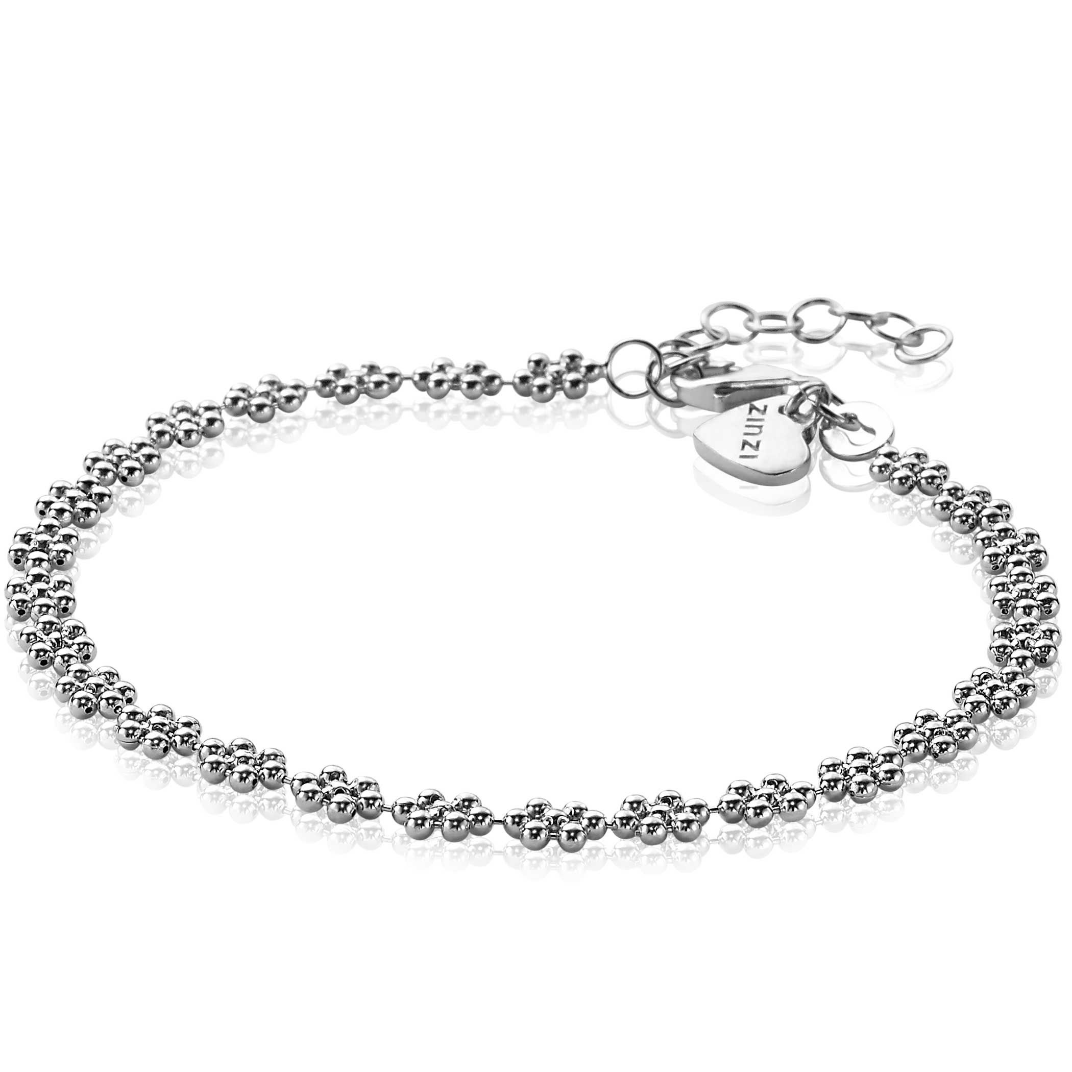 ZINZI Sterling Silver Fantasy Bracelet Flowers 17-20cm ZIA2184