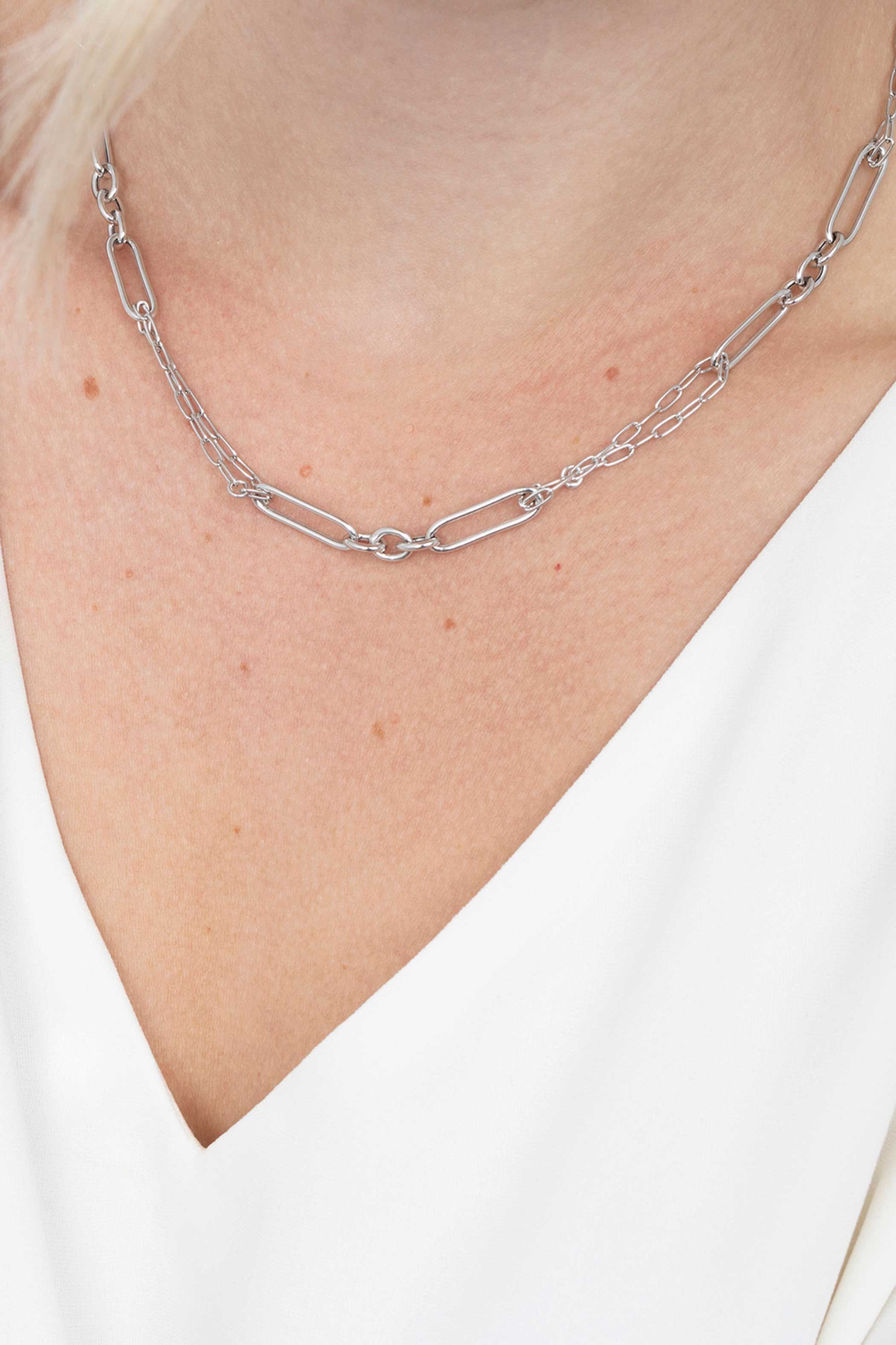 ZINZI Sterling Silver Necklace Trendy Chain 45cm ZIC1991