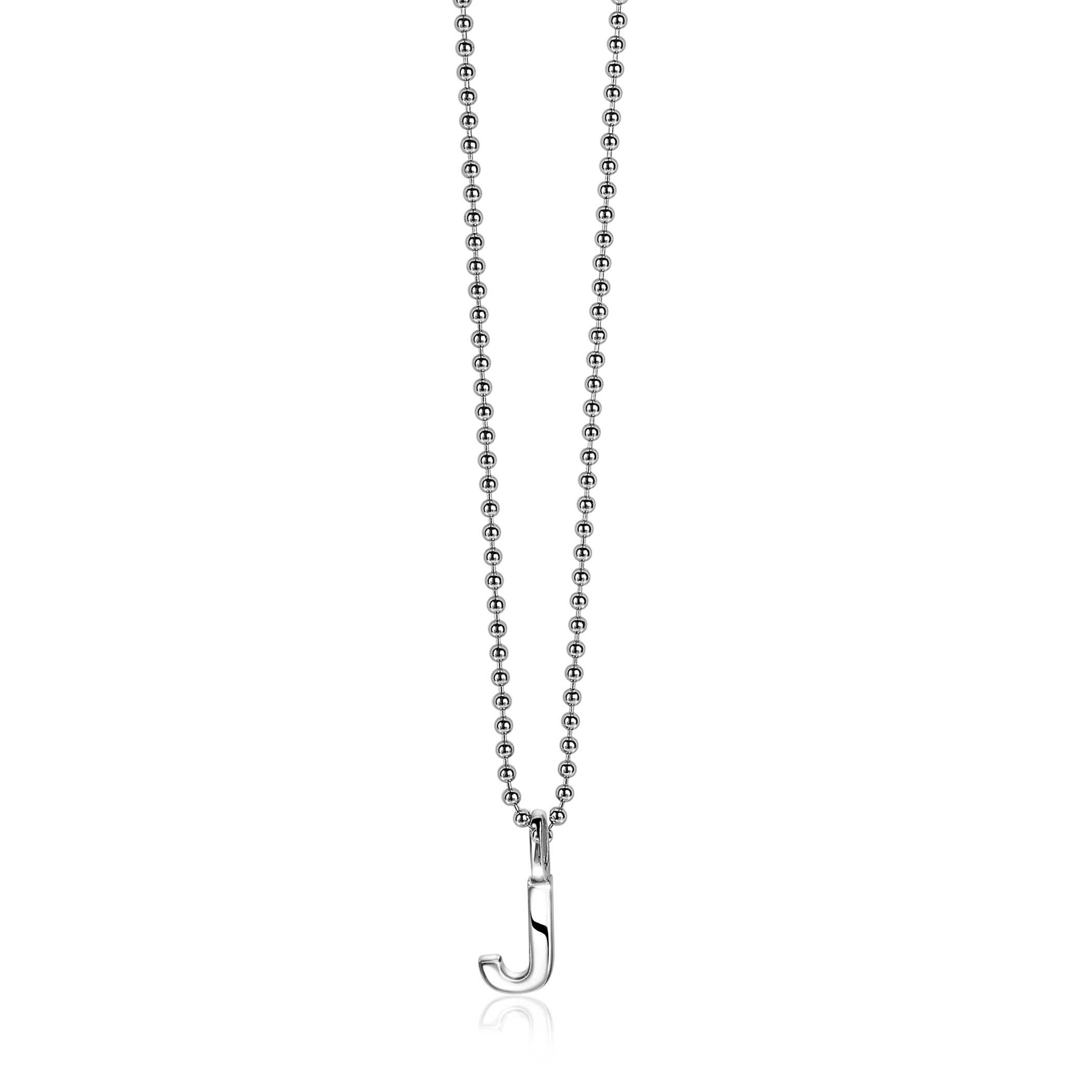 ZINZI Sterling Silver Letter Pendant J ZIH2140J