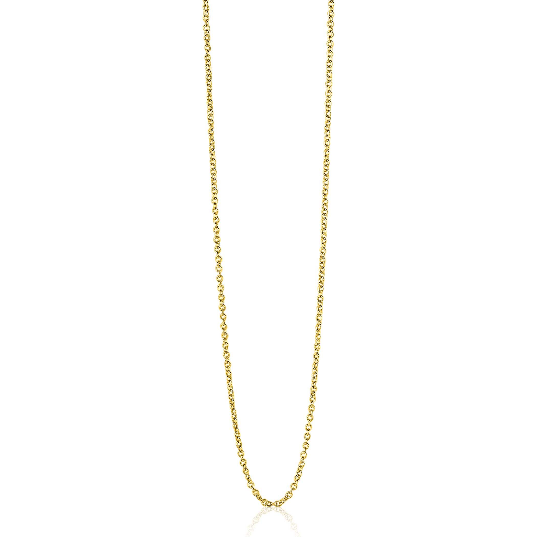 42cm ZINZI Gold Plated Sterling Silver Anchor Necklace ZILC-A42G