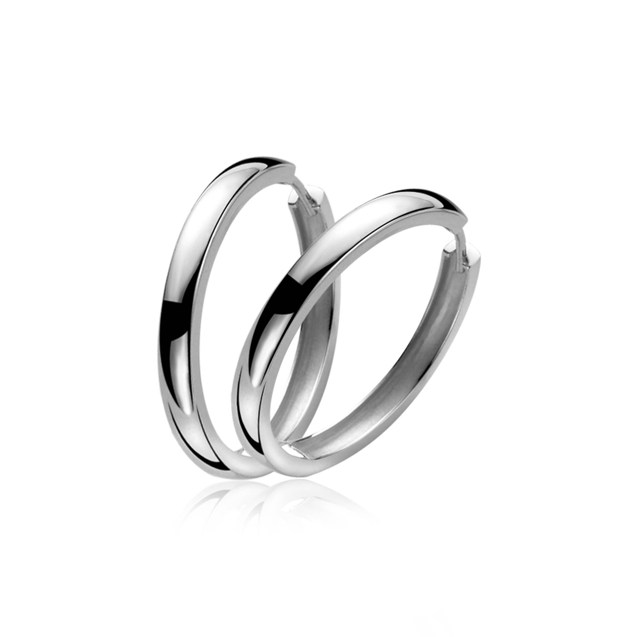 28mm ZINZI Sterling Silver Hoop Earrings width 3mm ZIO193