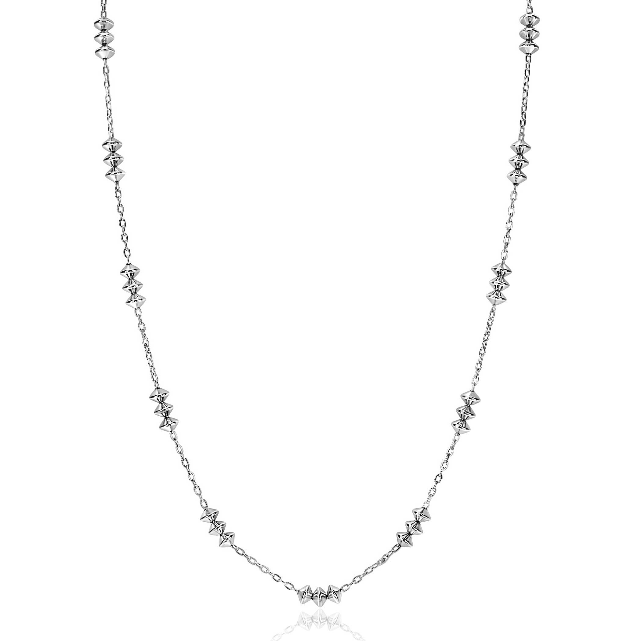 ZINZI Sterling Silver Fantasy Necklace with Beads 42-45cm ZIC2537