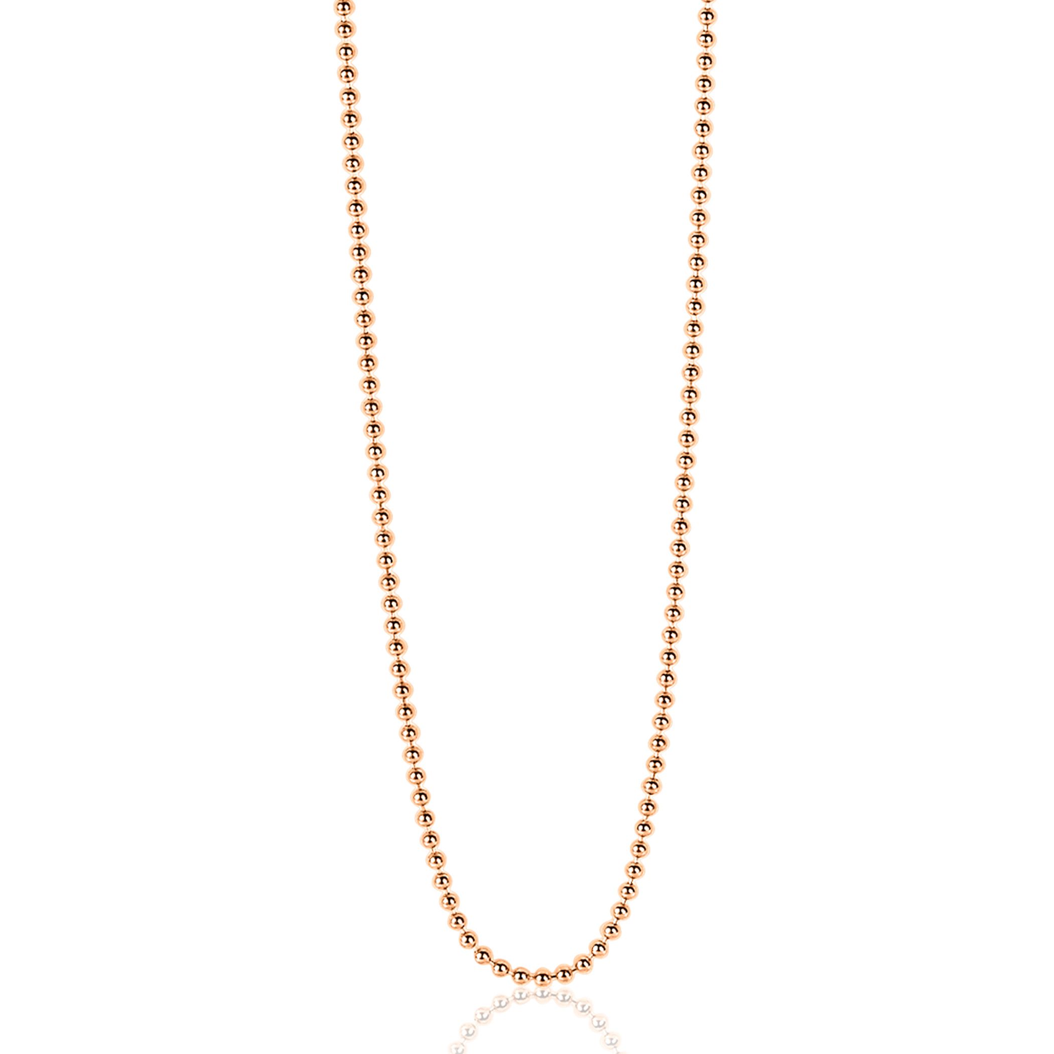 ZINZI zlv. bol collier 45 cm rosé verguld