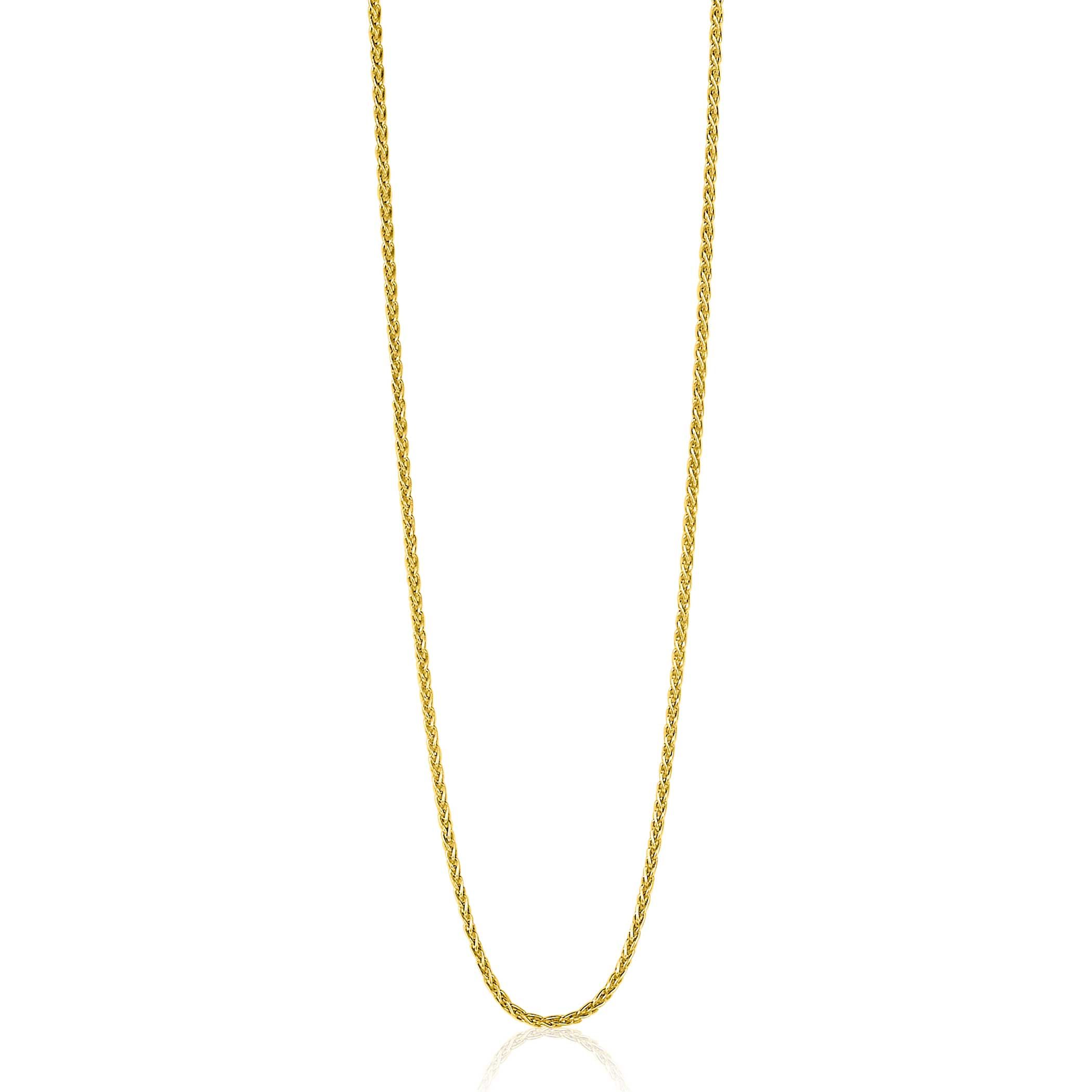 ZINZI zlv. palmier collier 90 cm geel verguld