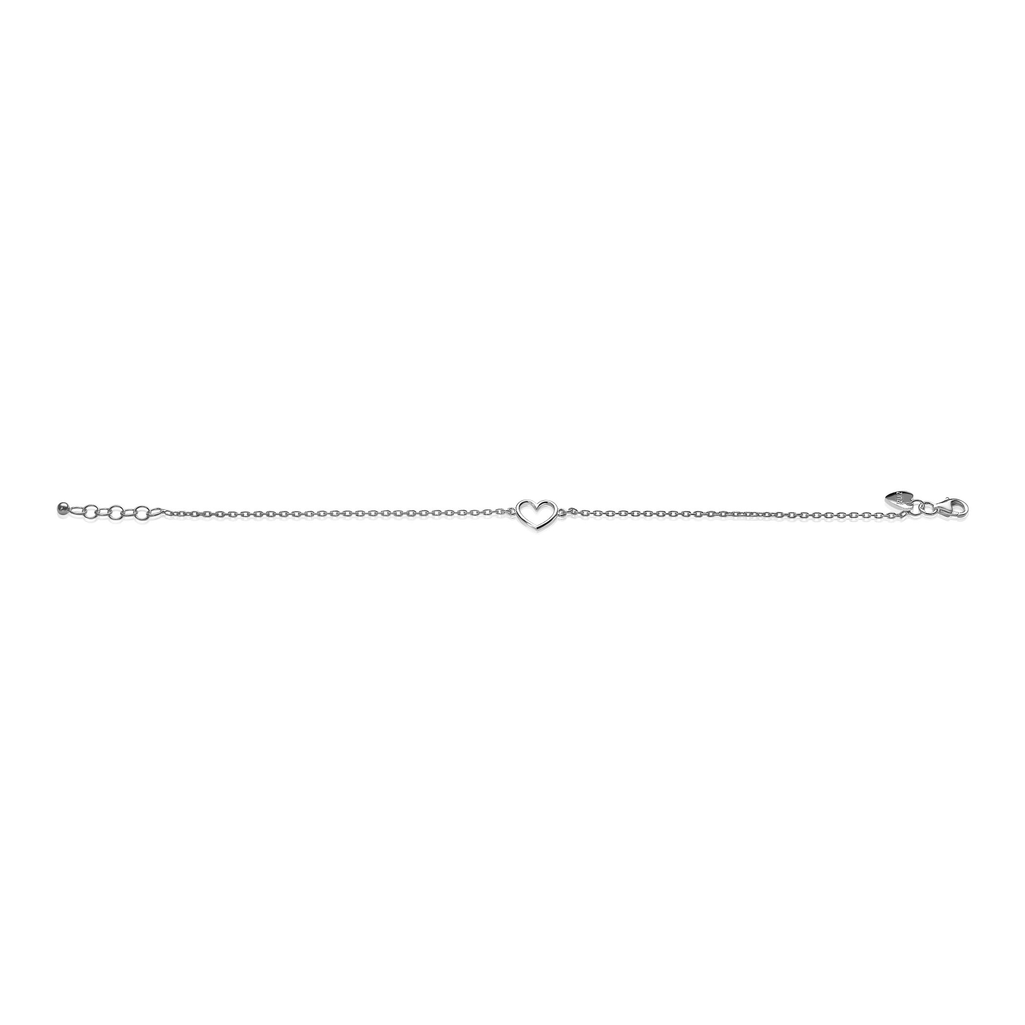 ZINZI Sterling Silver Bracelet Open Heart ZIA1420
