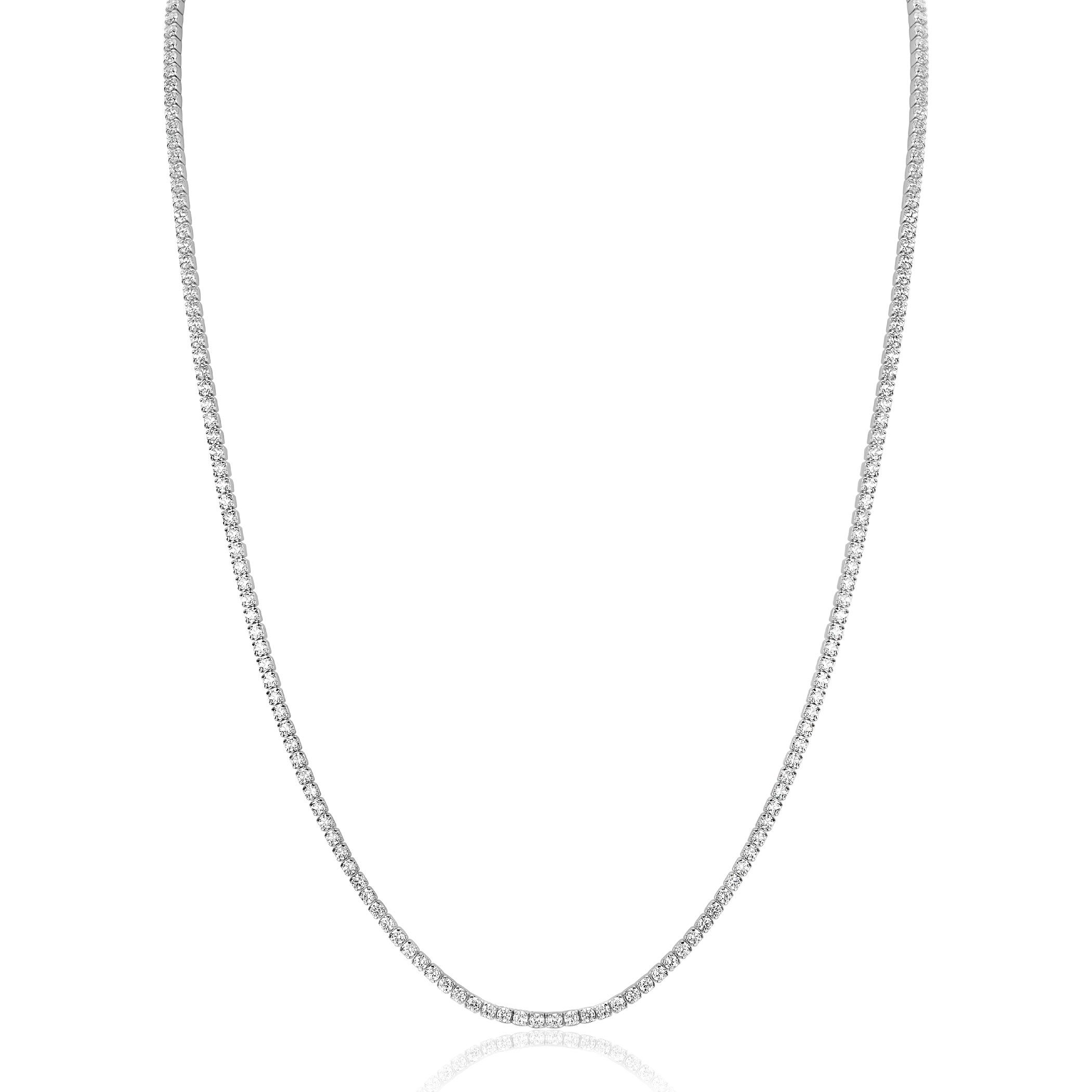 ZINZI zlv. tenniscollier small zirconia's 40/43cm