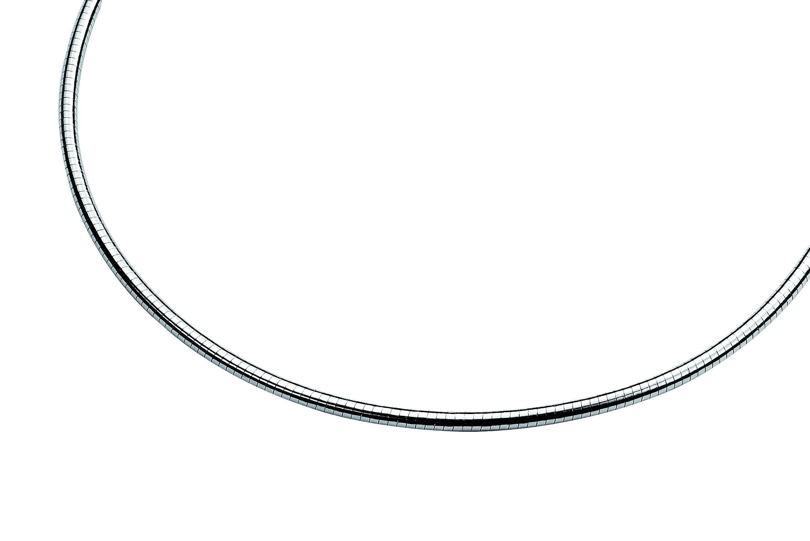 ZINZI Sterling Silver Omega Necklace width 3mm 48cm ZIOM3-48