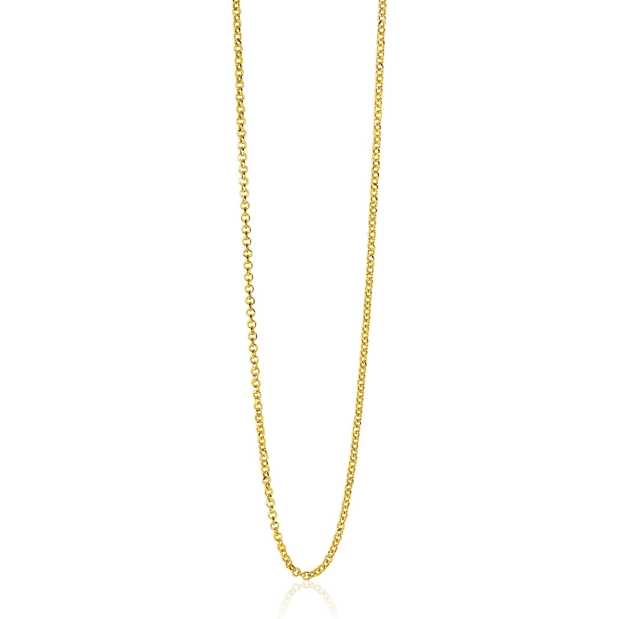 ZINZI zlv. jasseron collier 90 cm geel verguld