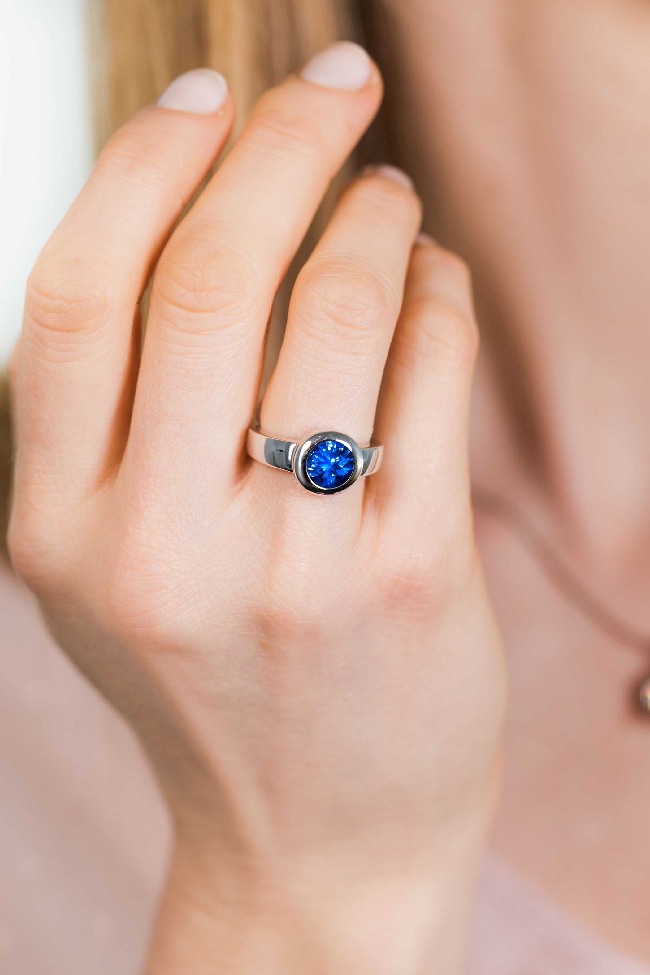 ZINZI Sterling Silver Exchangeable Ring Round ZIR1
