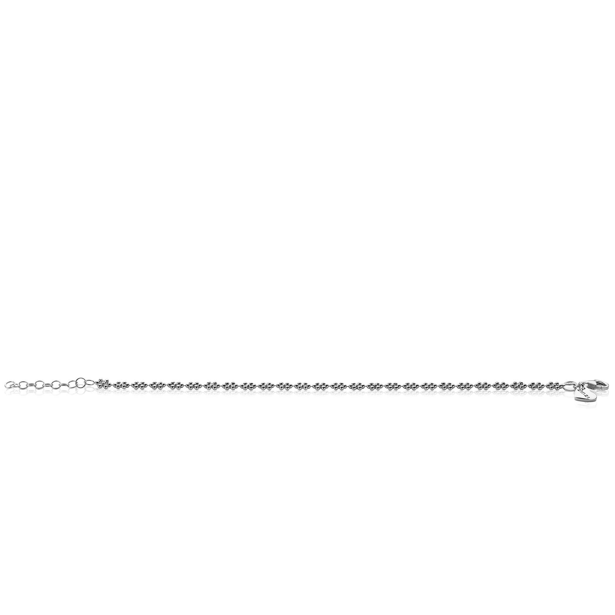 ZINZI Sterling Silver Fantasy Bracelet Flowers 17-20cm ZIA2184