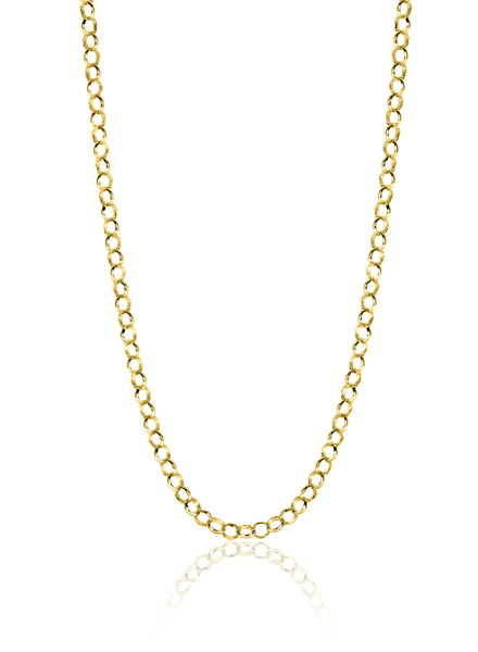 ZINZI 14K Gold Rolo Chain Necklace 2,2mm width 43-45cm ZGC441
