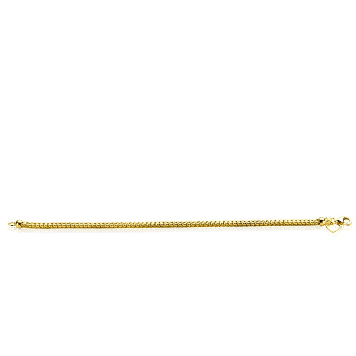ZINZI Gold Plated Sterling Silver Chain Bracelet Foxtail 2,5mm ZIA1124G