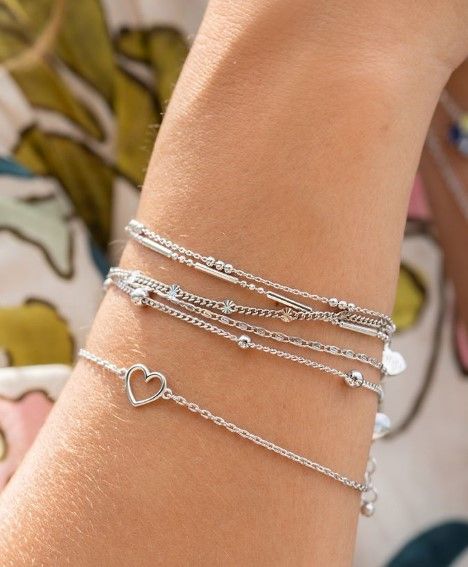 ZINZI Sterling Silver Bracelet Open Heart ZIA1420