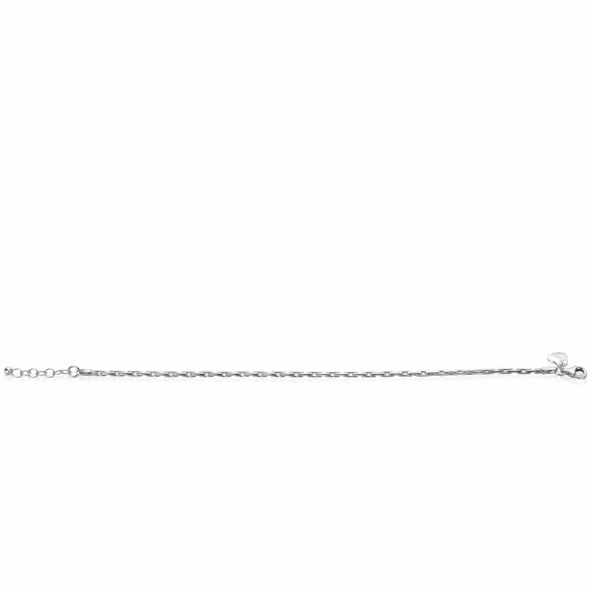 ZINZI silver link bracelet 2.3mm wide 18-21cm ZIA2648