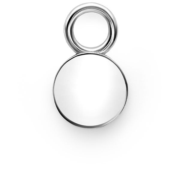 8mm ZINZI Sterling Silver Earrings Pendants Round ZICH2345 (excl. hoop earrings)