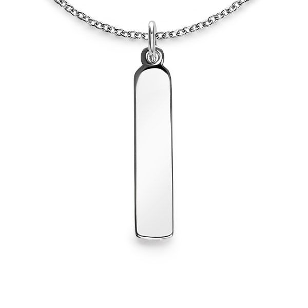 32mm ZINZI Sterling Silver Pendant Flat Bar ZIH2213 (excl. necklace)