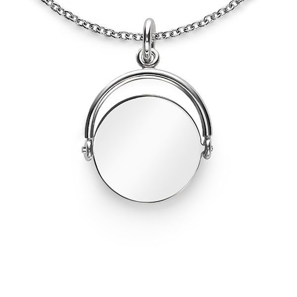 27mm ZINZI Sterling Silver Pendant Shiny Coin 18mm ZIH2217 (excl. necklace)