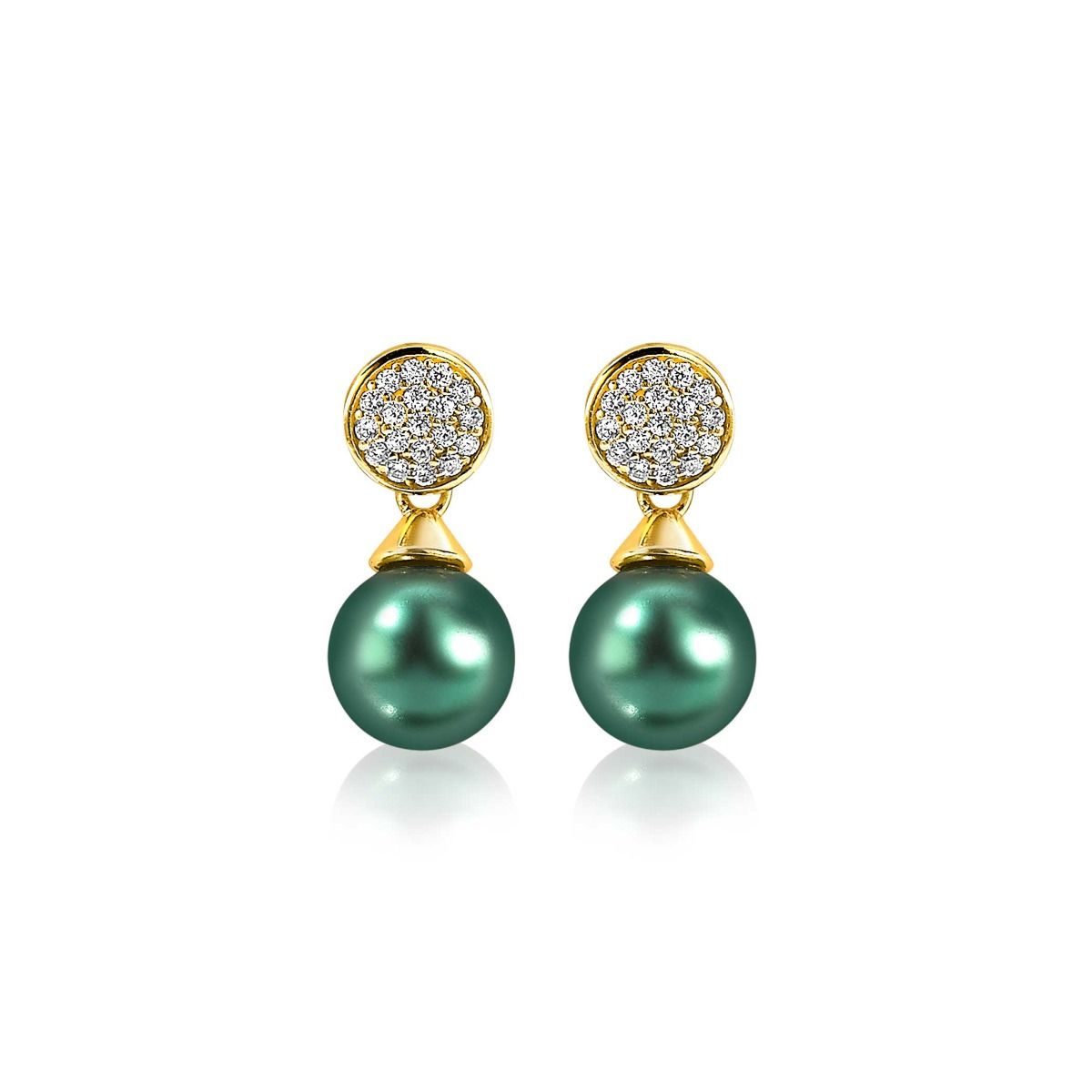 ZINZI Gold Plated Sterling Silver Pearl Earrings ZIO1151GG