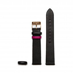 ZINZI Retro Black Leather Strap 18mm RETBAND4