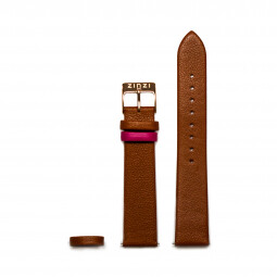 ZINZI Retro Cognac Brown Leather Strap 18mm RETBAND6