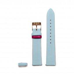 ZINZI Retro Aqua Blue Leather Strap 18mm RETBAND24