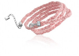 ZINZI Braided Bracelet Pink ZBF11R