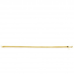 ZINZI Gold 14 krt gouden popcorn schakelarmband 3mm breed, lengte 18,5cm ZGA380