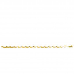 ZINZI Gold 14 krt gouden armband met stoere trendy schakels van 5,8mm breed, lengte 19cm ZGA355