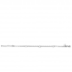 ZINZI Sterling Silver Chain Bracelet with Oval Chains and 3 Round Chains (7mm) 17,5-20cm ZIA-BF88