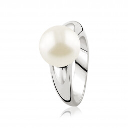 ZINZI Sterling Silver Ring Pearl White 10mm ZIR454