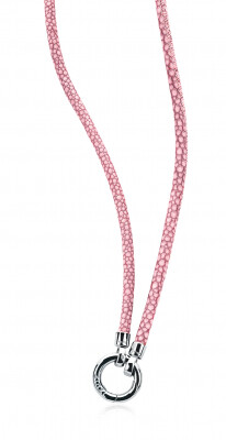 ZINZI Pink Leather Necklace 90cm ZIC846R