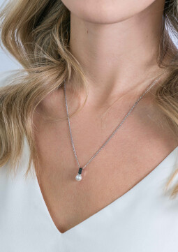 ZINZI Sterling Silver White Pearl Pendant