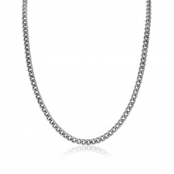 ZINZI Sterling Silver Curb Chain Necklace width 4,5mm 45cm ZIC1414