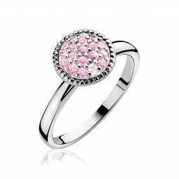 ZINZI zilveren ring roze ZIR930F
