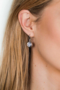ZINZI Sterling Silver Earrings White Zirconia ZIO1