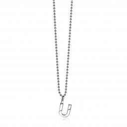 ZINZI Sterling Silver Letter Pendant U