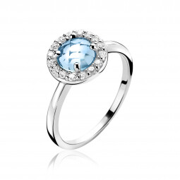 ZINZI Sterling Silver Ring Blue ZIR1080