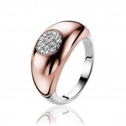 ZINZI zilveren ring rosé verguld wit ZIR1147D