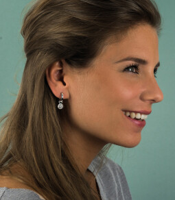 ZINZI Sterling Silver Earrings Pendants White ZICH915 (excl. hoop earrings)