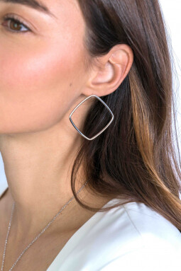 ZINZI Sterling Silver trendy EarRings 44mm