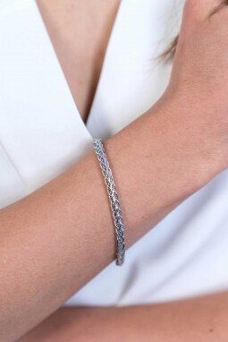 ZINZI Sterling Silver Bracelet Foxtail