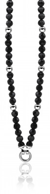 ZINZI Necklace with Black Beads 45cm ZIC402Z-S