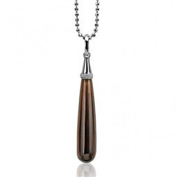 ZINZI Sterling Silver Drop Pendant Brown ZIH928BR