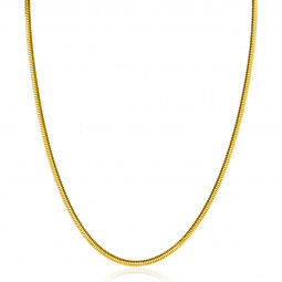 ZINZI gold plated zilveren platte slangen-ketting 45cm 2,5mm breed ZIC2401G
