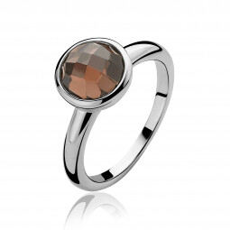 ZINZI Sterling Silver Ring Brown ZIR929